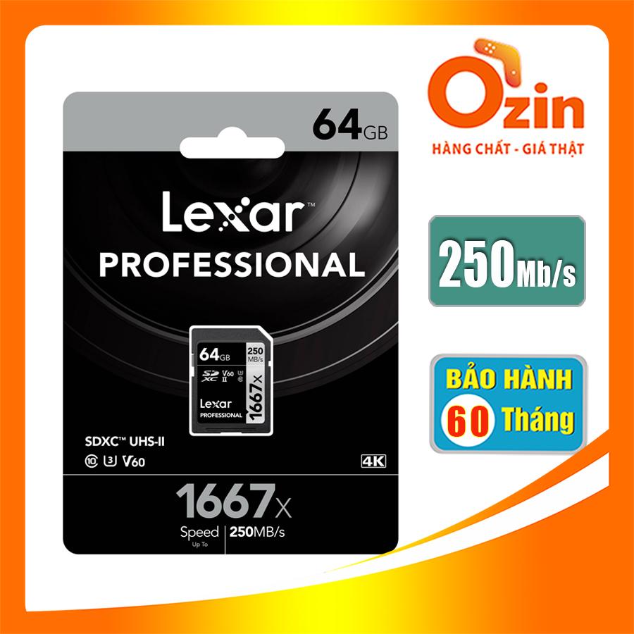 Thẻ nhớ SD lexar 1667x 64GB 250Mb/s