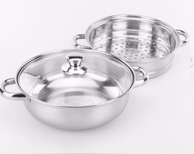 Nồi hấp inox 2 tầng size 28cm