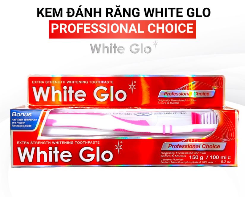 Kem Đánh Răng Làm Trắng Răng White Glo Úc 150g