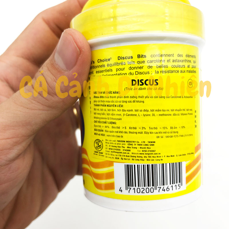 Thức ăn cho cá ĐĨA DISCUS dạng HẠT cá dĩa lọ VÀNG 60 Gram