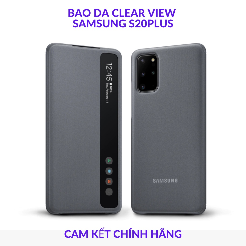 [CHÍNH HÃNG] Bao Da Clear View Samsung Galaxy S20 Plus, S20 plus 5G