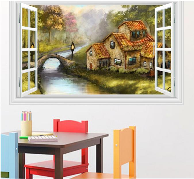 [HCM]Decal trang trí Cửa Sổ Nhà Tranh