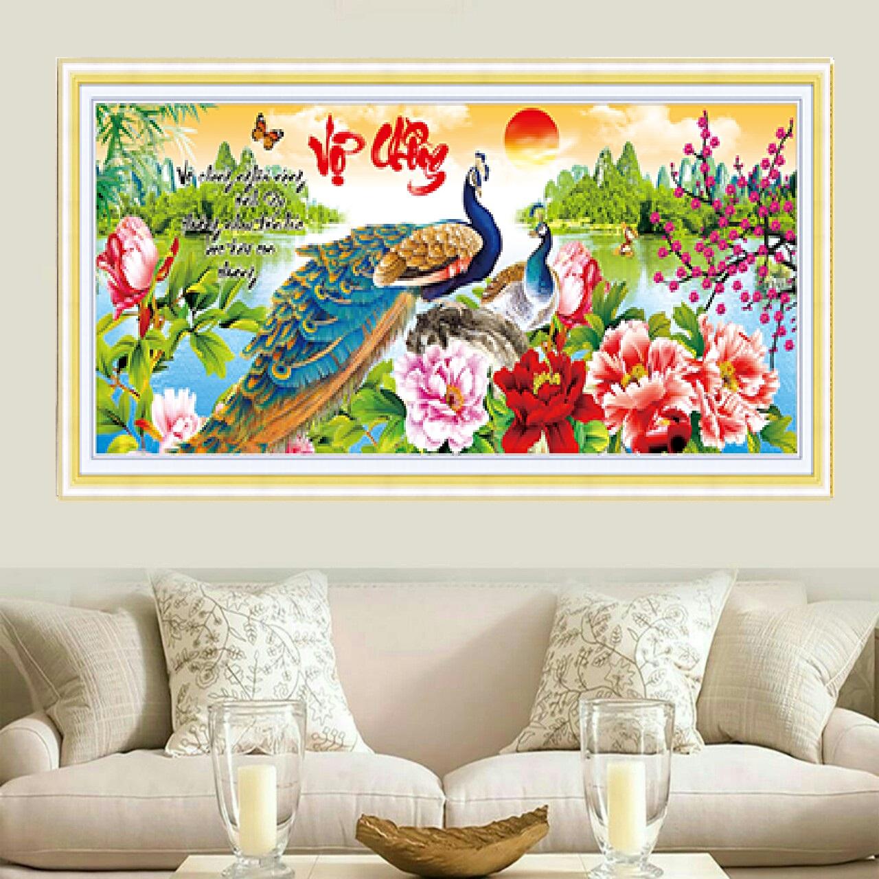 Tranh đính đá mẫu mới Vợ Chồng-KT: 112x52