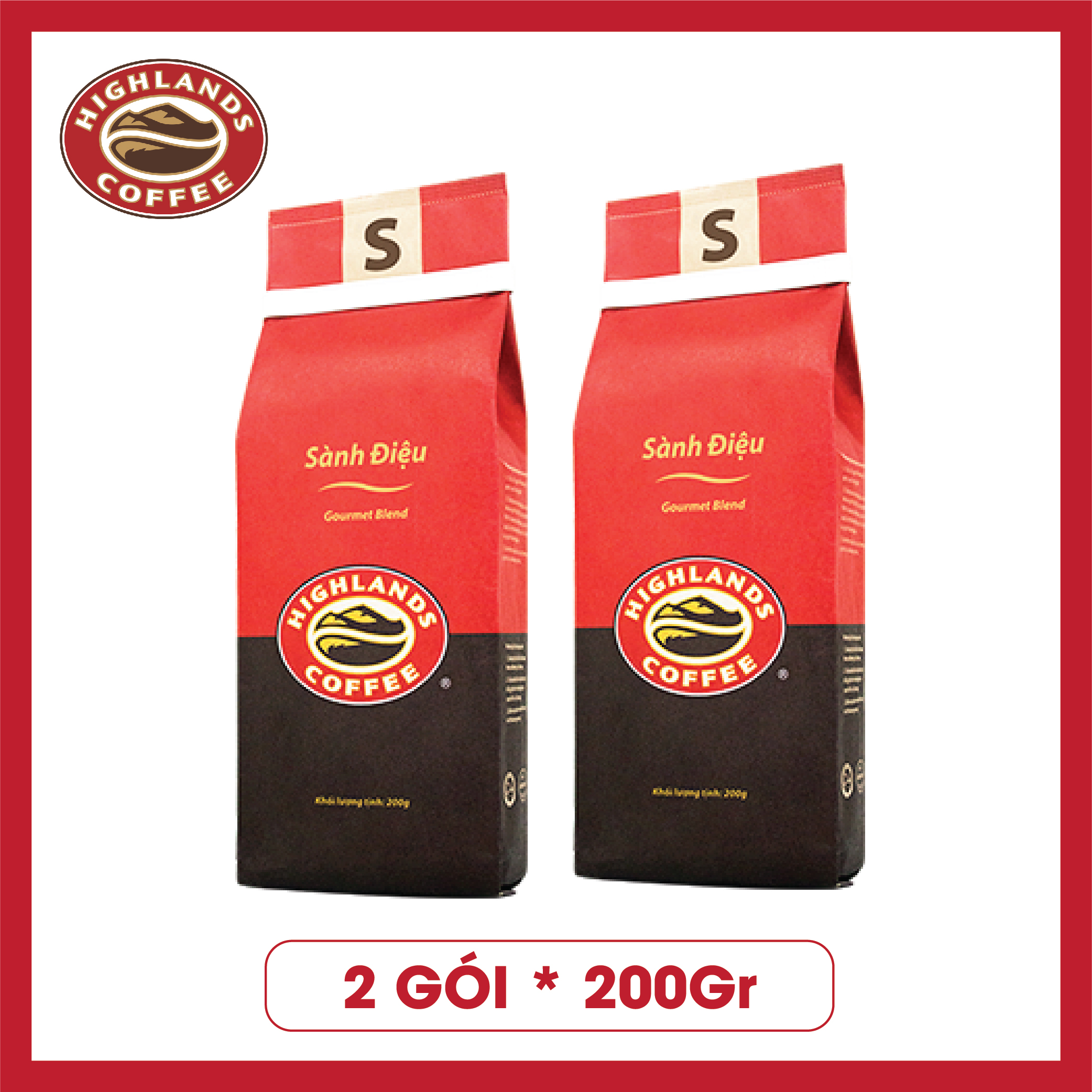 BÁO GIÁ Cà Phê Sành Điệu Highland | Shopee Lazada Sendo Tiki mới nhất 34 COMBO 2 gói cà phê rang xay Sành điệu Highlands Coffee 200g - vị ngọt và thơm từ Robusta và Arabica