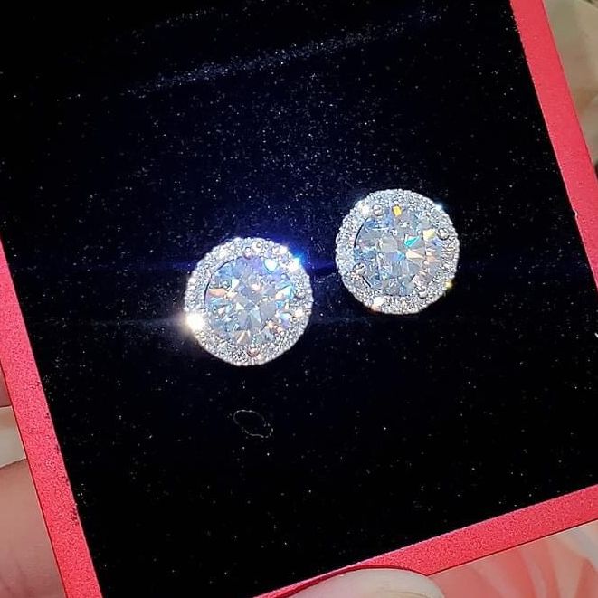 [HCM]Bông tai đẹp khuyên tai nữ mạ vàng trắng đá pha lê, bông tai bạc Hàn Quốc xi kim thiết kế sang trọng nữ tính thời trang Trang sức GADO BL89 - đeo đi đám cưới vô cùng quý phái (mới)