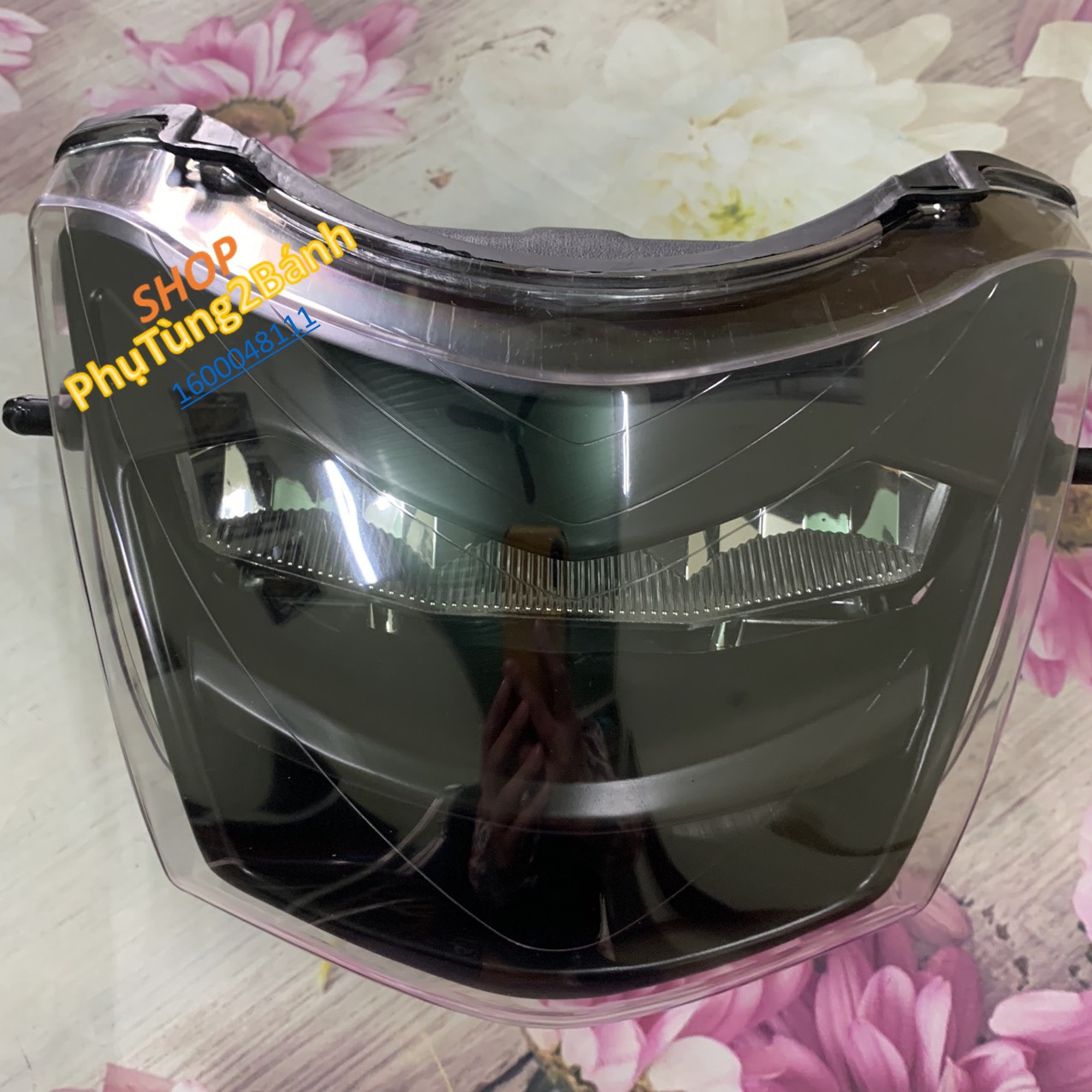 Pha đèn LED 2 tầng xe Wave RS MÀU ĐEN /WAVE alpha  -wave 50cc wave 100 wave rs