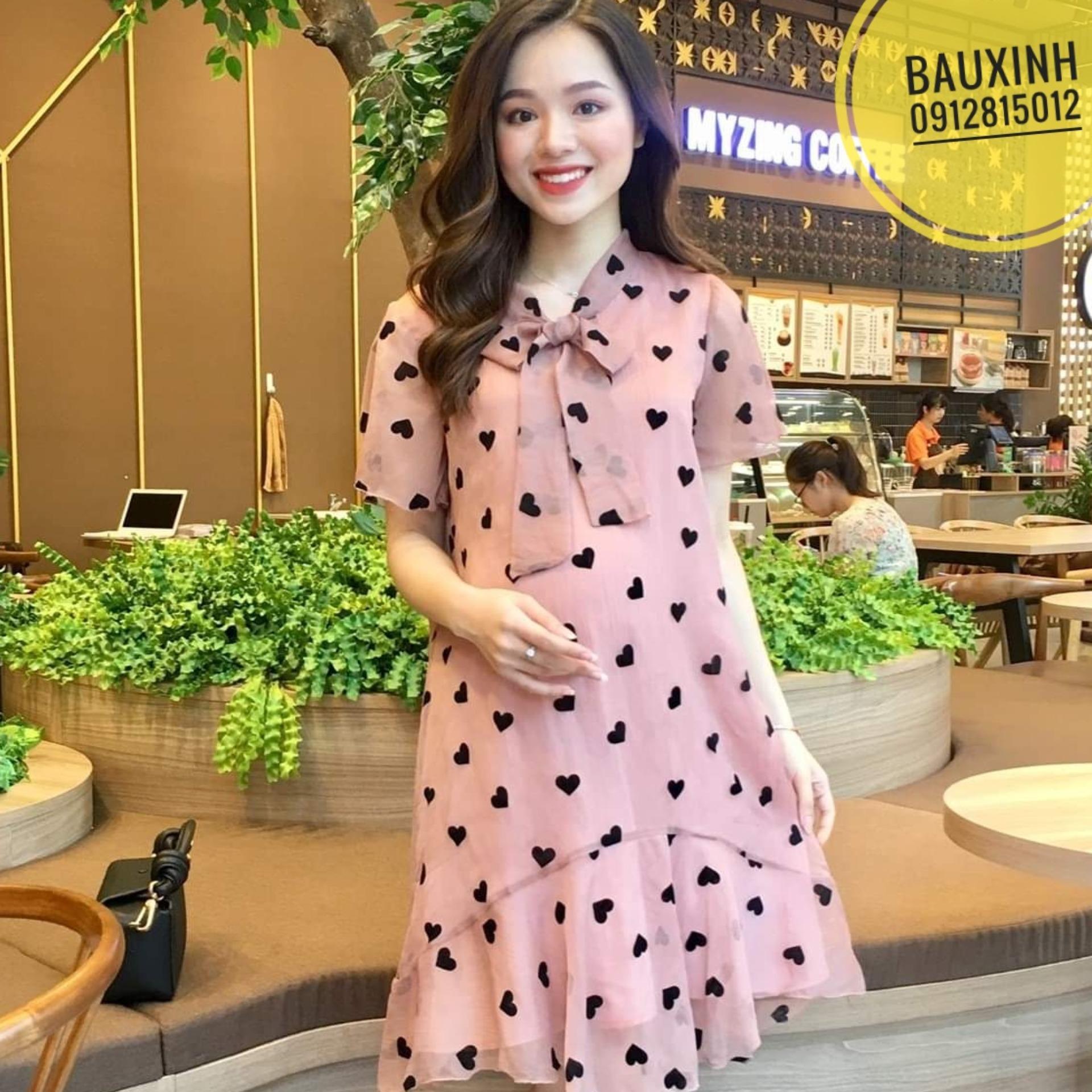 [Hàng Đẹp]Đầm Bầu, Váy Bầu Cổ Bèo Cực Xinh, Thời Trang & Trẻ Trung, Mẫu Mới Nhất Hè