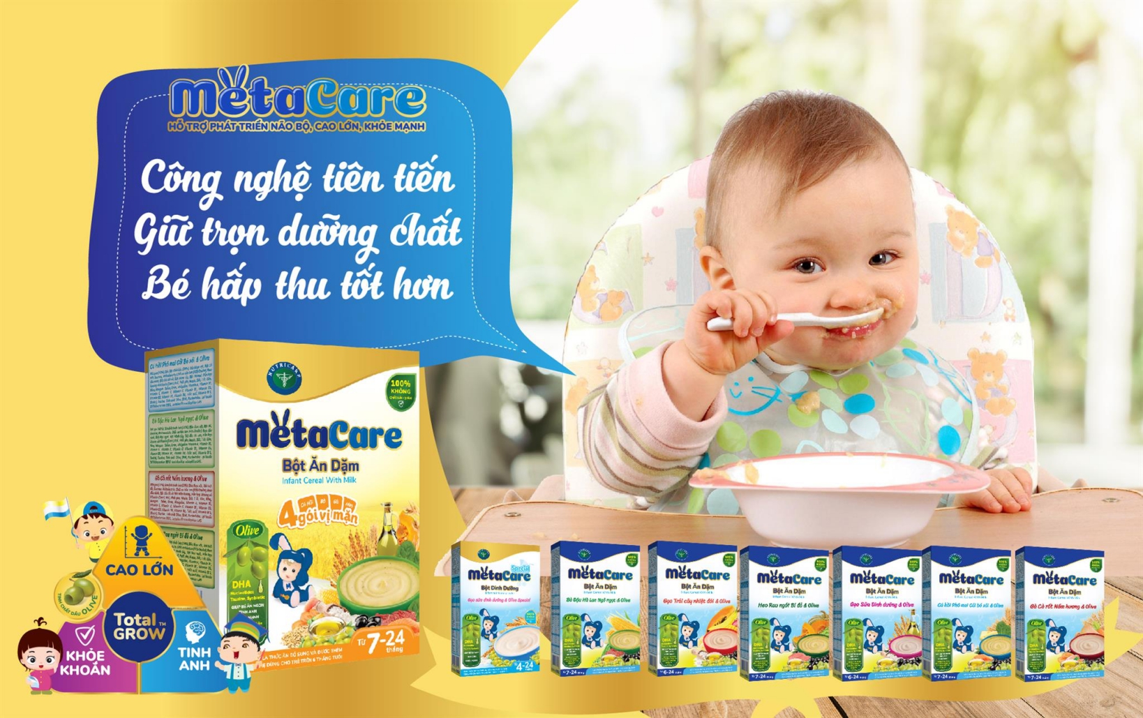 Bột ăn dặm Metacare - 4 vị mặn (200g)