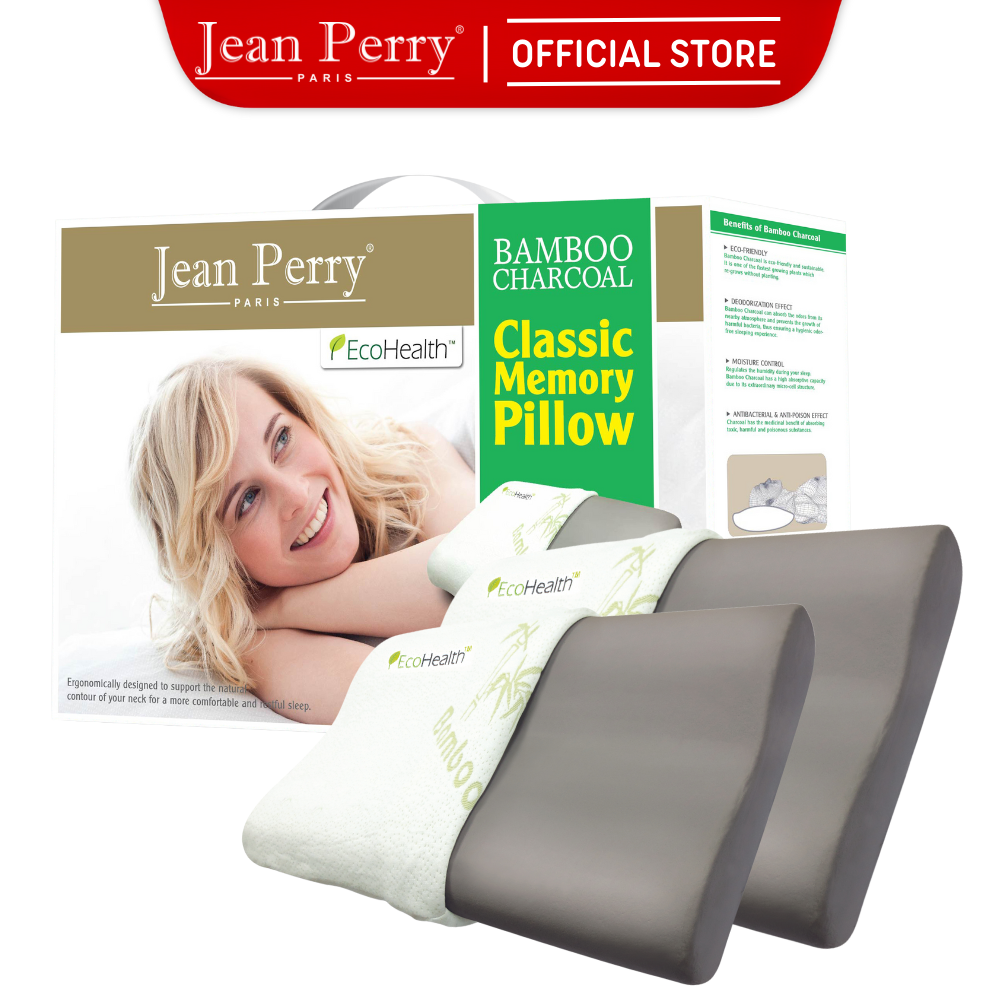 Ask memory foam Jean Perry bamboo charcoal extract memory foam pillow contour 40x60x11/9 cm