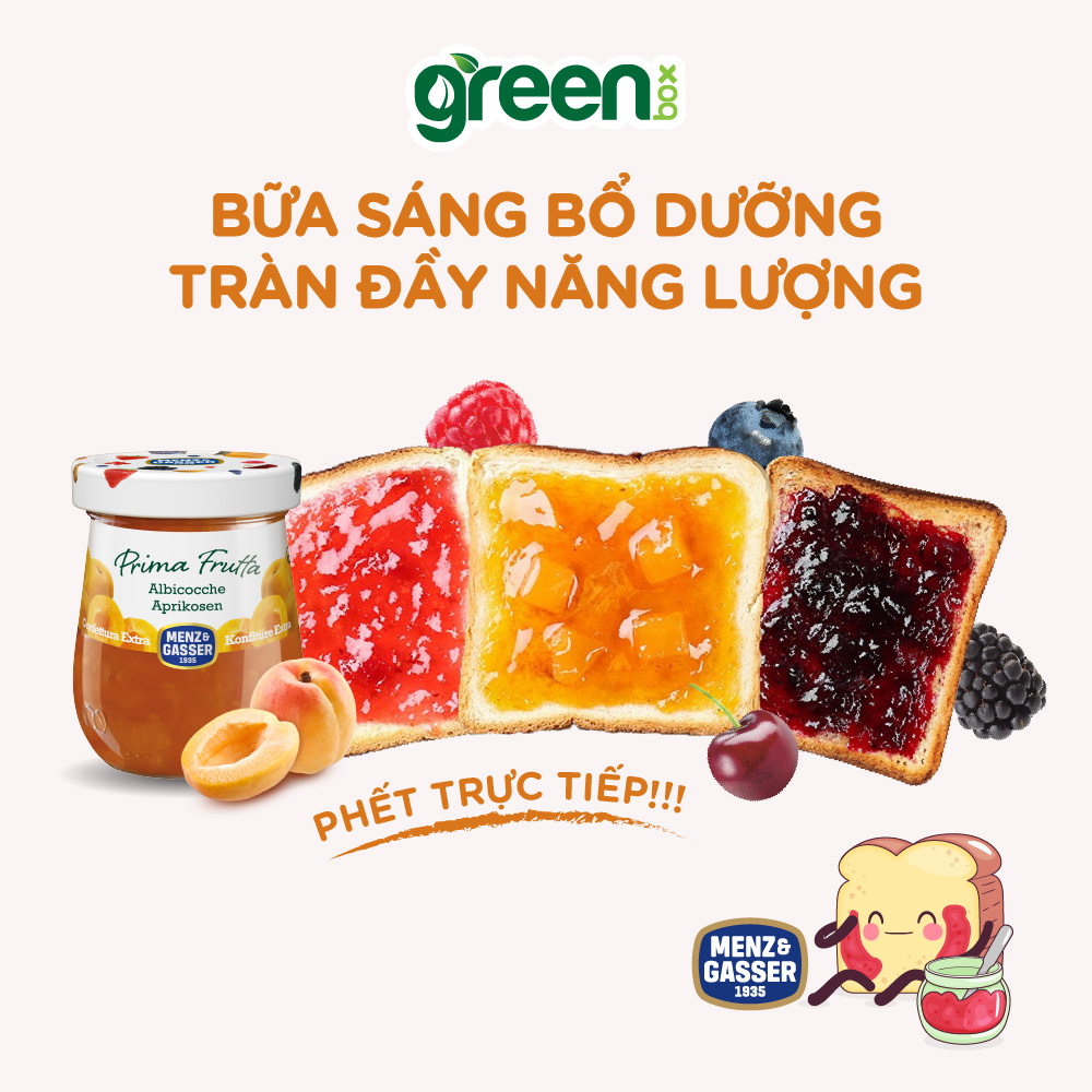 Mứt mơ Menz Gasser nhập khẩu Ý hũ 340g