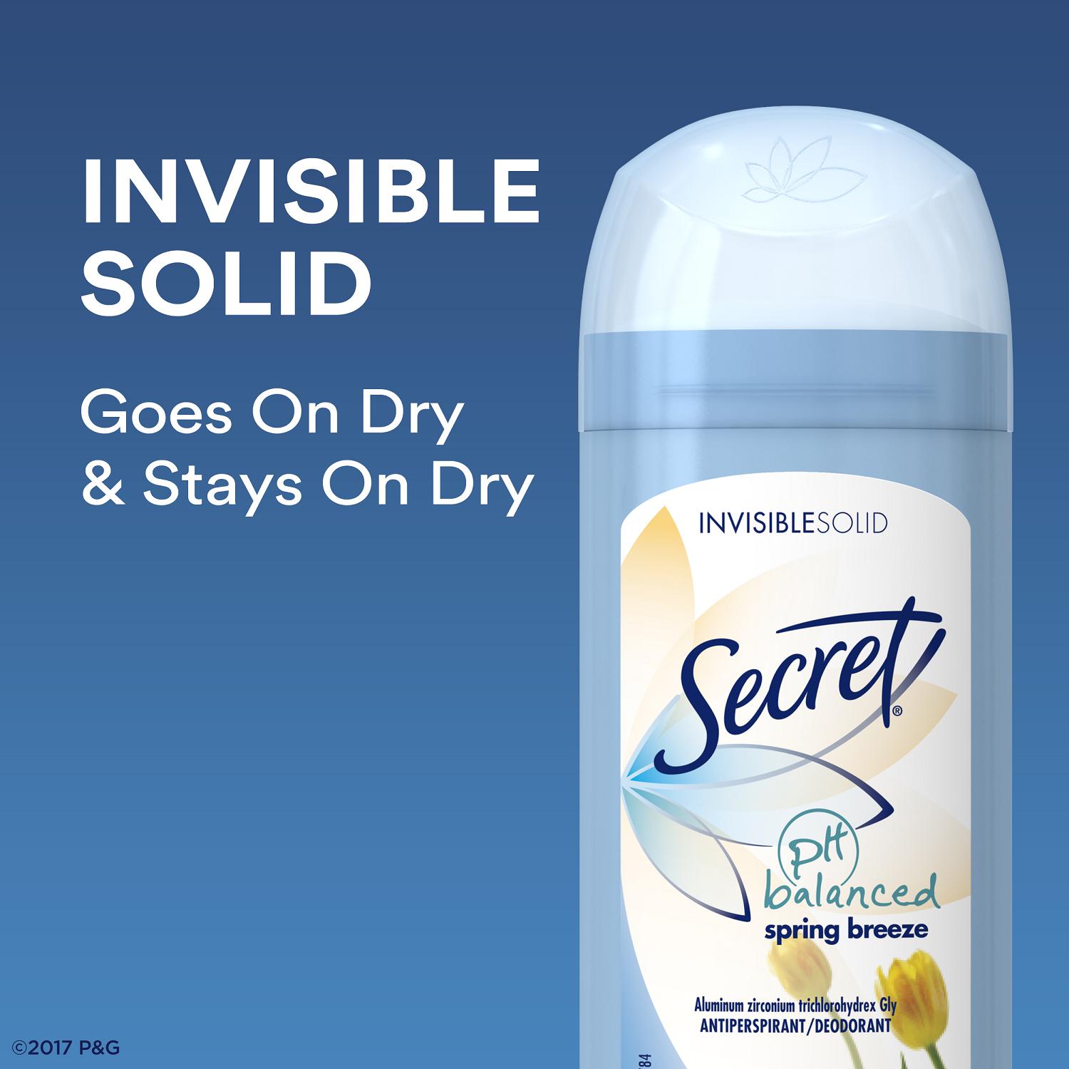 Lăn Khử Mùi Secret Invisible Solid Ph Blanced 73g # Spring Breeze