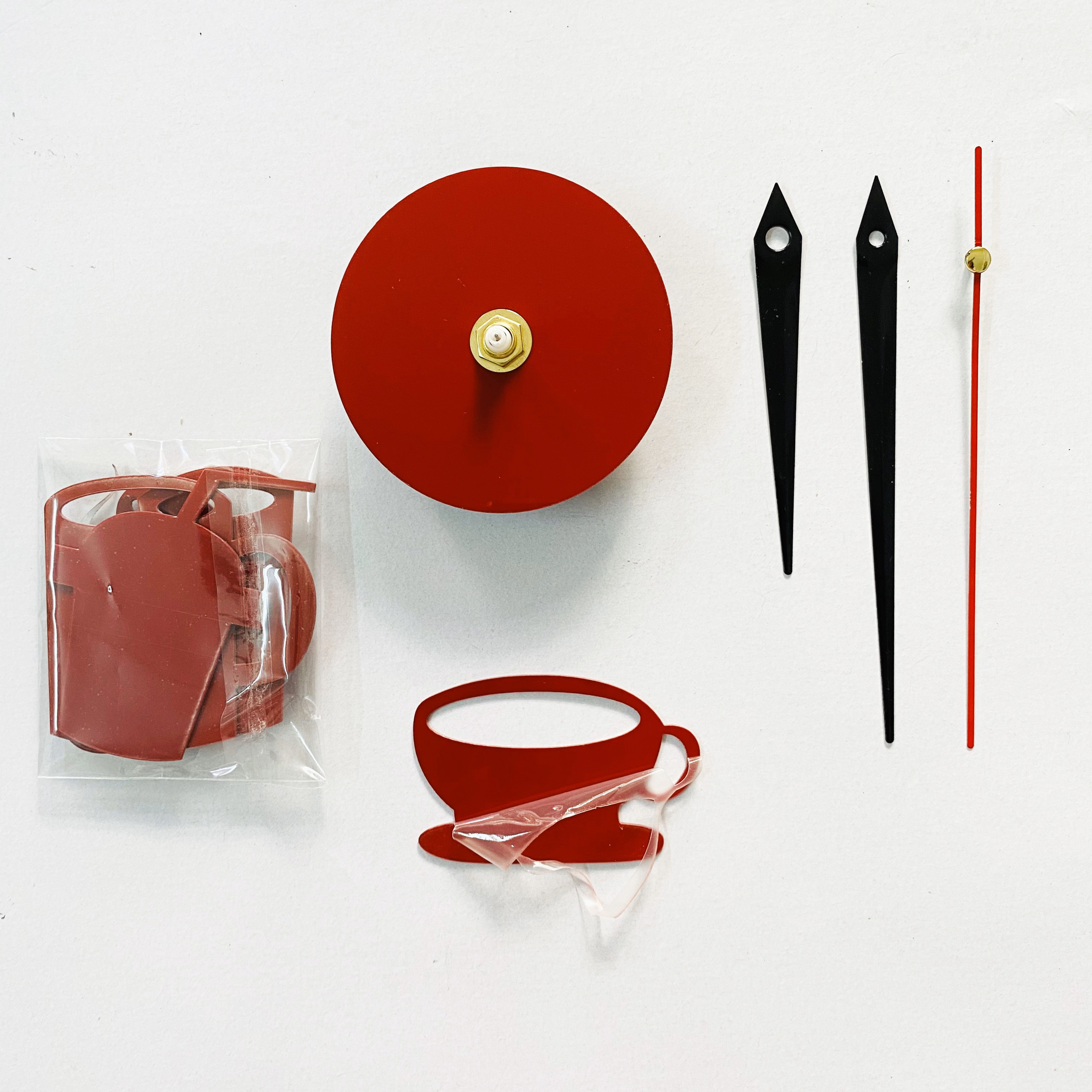 Đồng hồ diy dán tường cafe ly