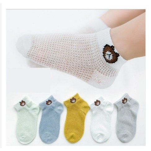 [HCM]Set 5 đôi tất gấu lưới thông hơi cho bé