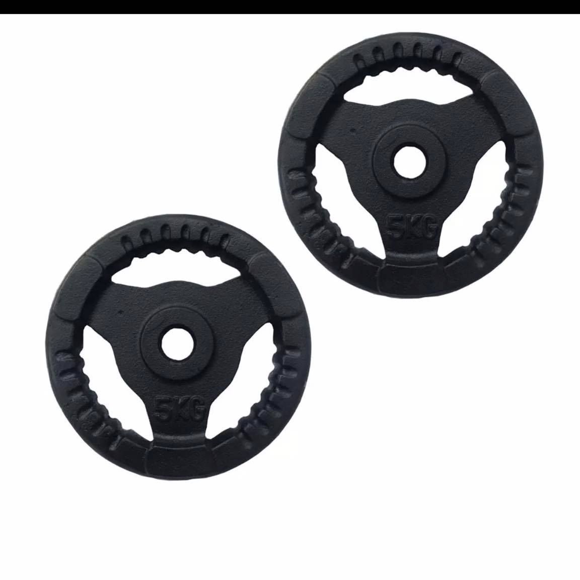 Bộ 2 bánh tạ gang 5kg (gồm 2 miếng) phi 27