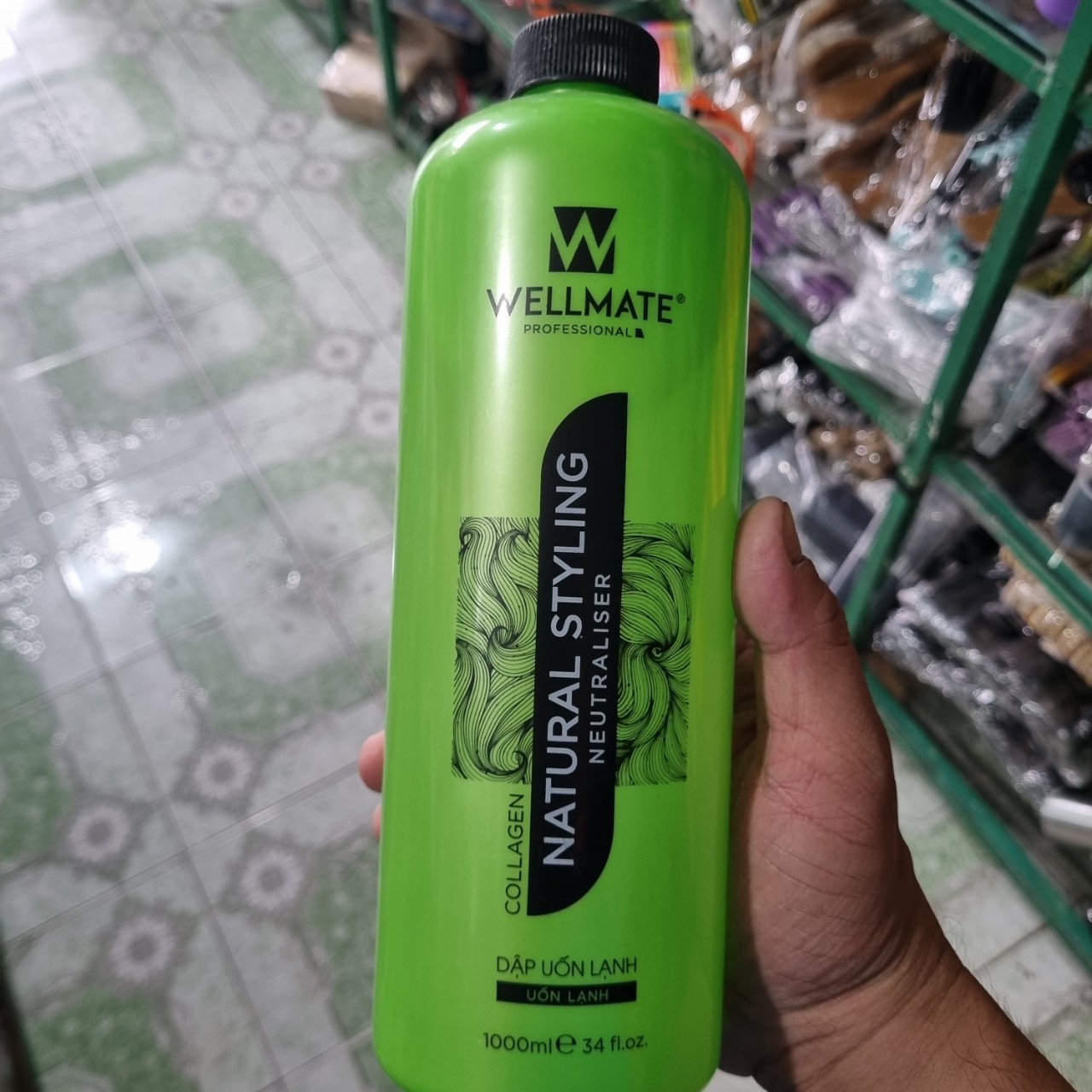 UỐN DẬP LẠNH COLLAGEN WELLMATE -1000ML tạo kiểu tóc uốn