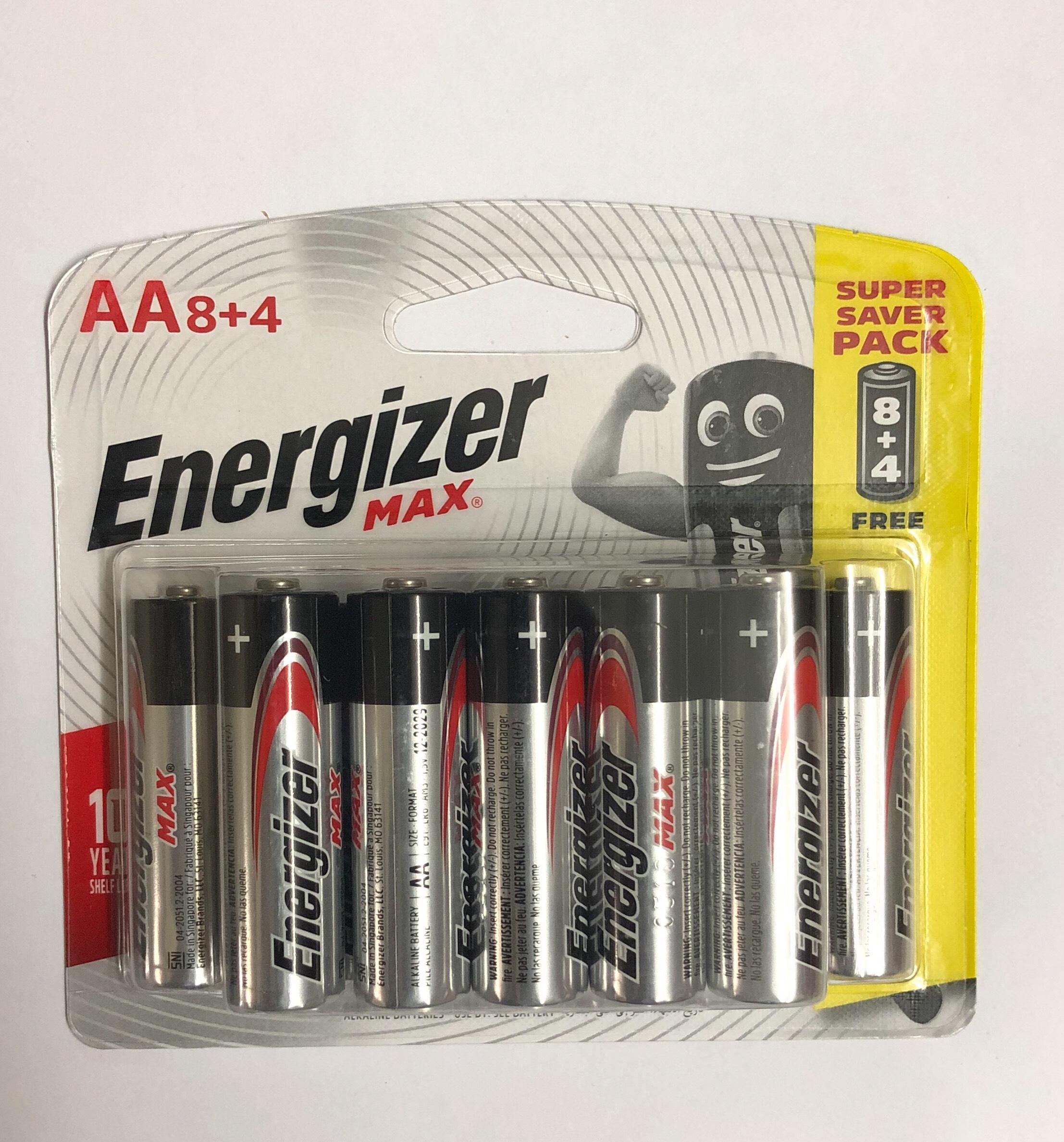 Pin Energizer Size AA Vỉ 12 Viên Cam Kết Chất Lượng