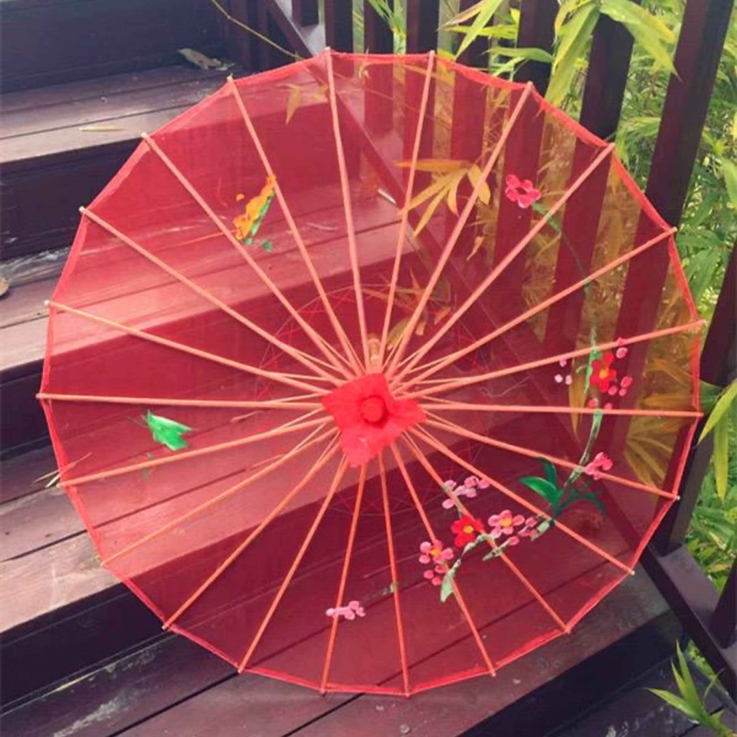 Ô vải trong suốt cổ trang có sẵn
