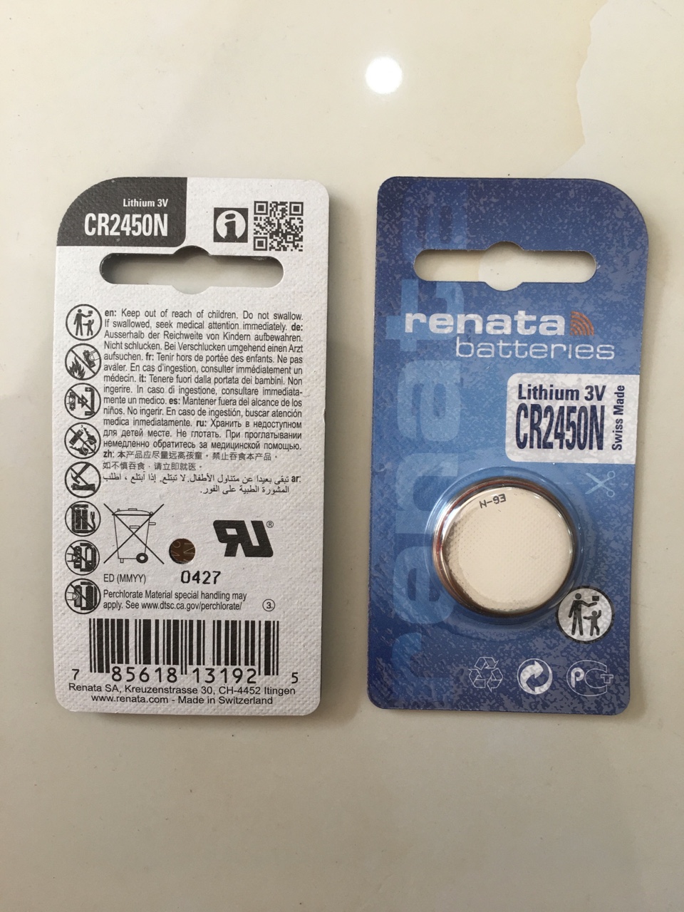 Viên pin Renata CR2450 Lithium 3V