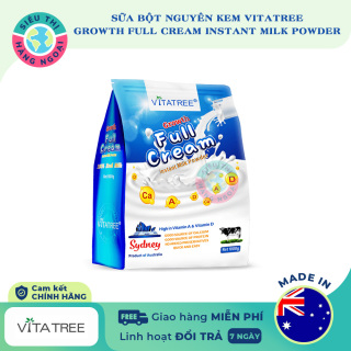 Sữa bột nguyên kem Vitatree từ Úc Growth Full Cream Instant Milk Powder 1kg Date 05 2023[Nguồn dinh dưỡng cho cả gia đình] thumbnail