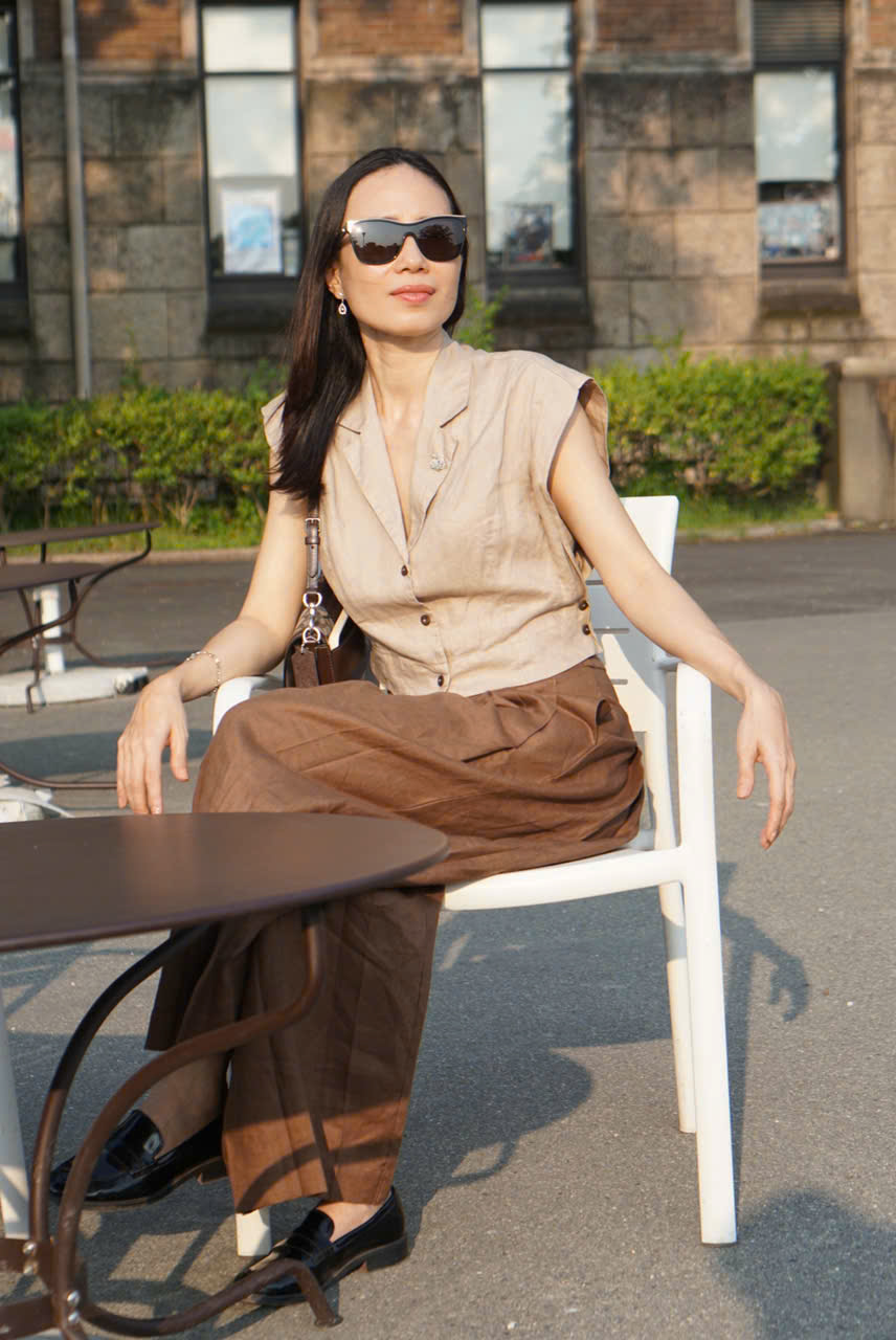 Áo top giả vest linen ALMA - MaxMessi