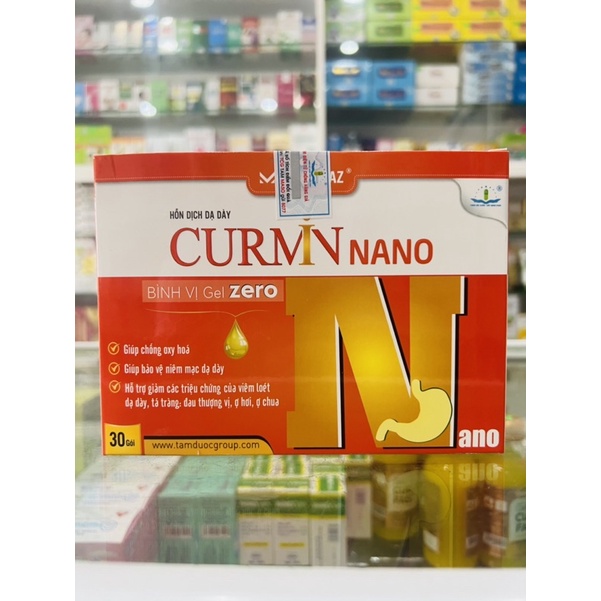 Hỗn dịch dạ dày Curmin Nano Bình Vị Gel Zero - 30 gói x 10ml