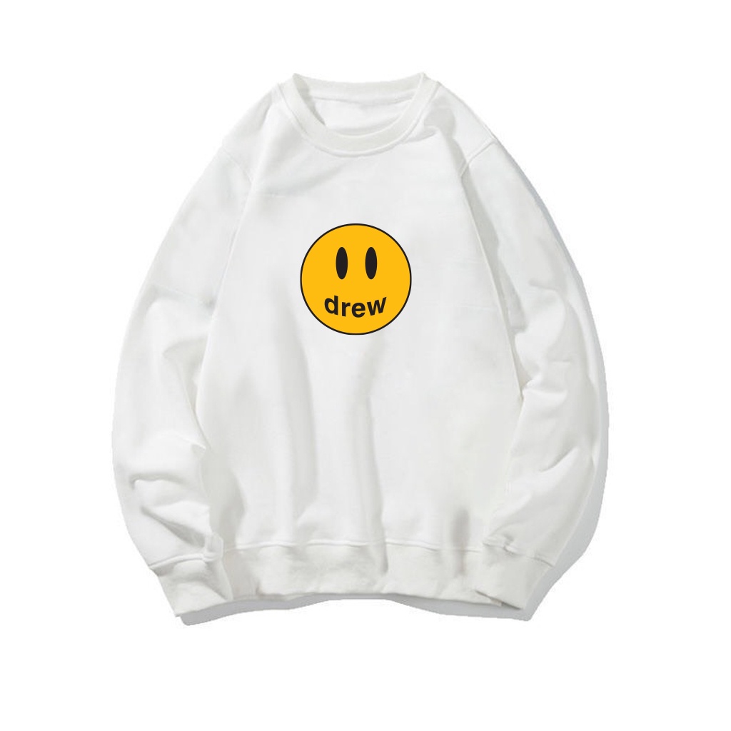 Áo hoodie basic DREW đen trắng nhiều size- dáng unisex nam nữ