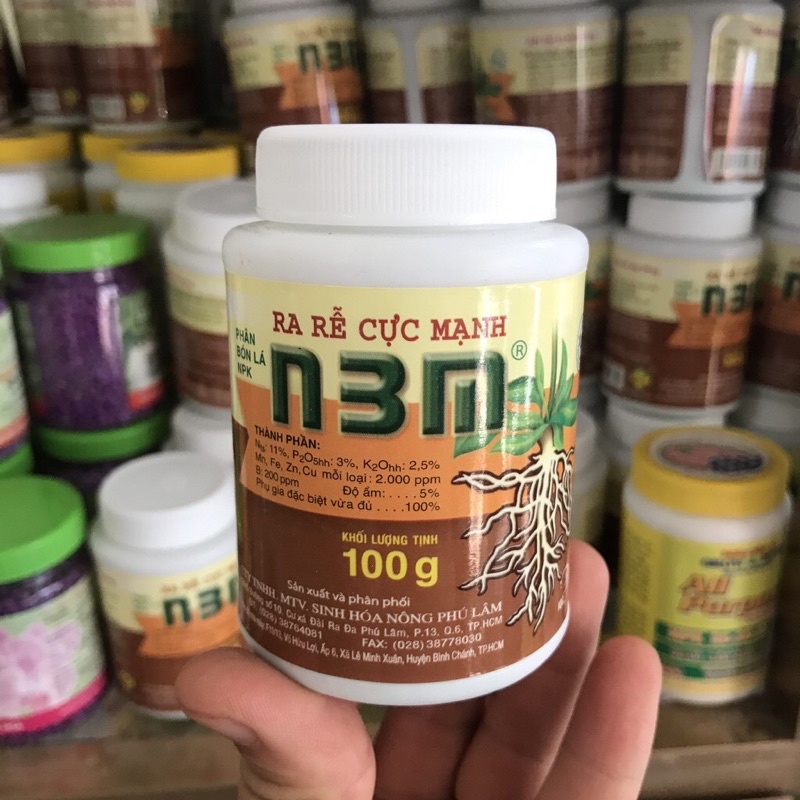 Thuốc kích rễ N3M - Kích thích ra rễ cực mạnh cho các loại Cây trồng. Hũ 100g