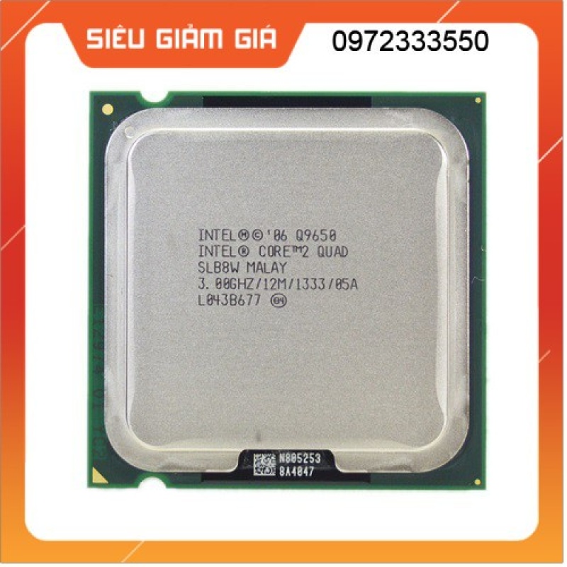 Bảng giá CPU Core 2 Quad Q 9650, Q 9550, Q 9500, Q 9400, Q8400 , Q6600 socket 775 Phong Vũ