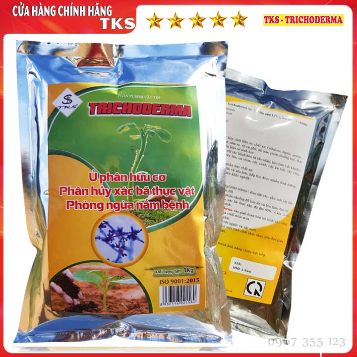 [1 Kg] NẤM TRICHODERMA 5 Chủng Nấm: Ủ Phân Hữu Cơ, Cải Tạo Đất, Phòng Nấm Bệnh Hiệu Quả