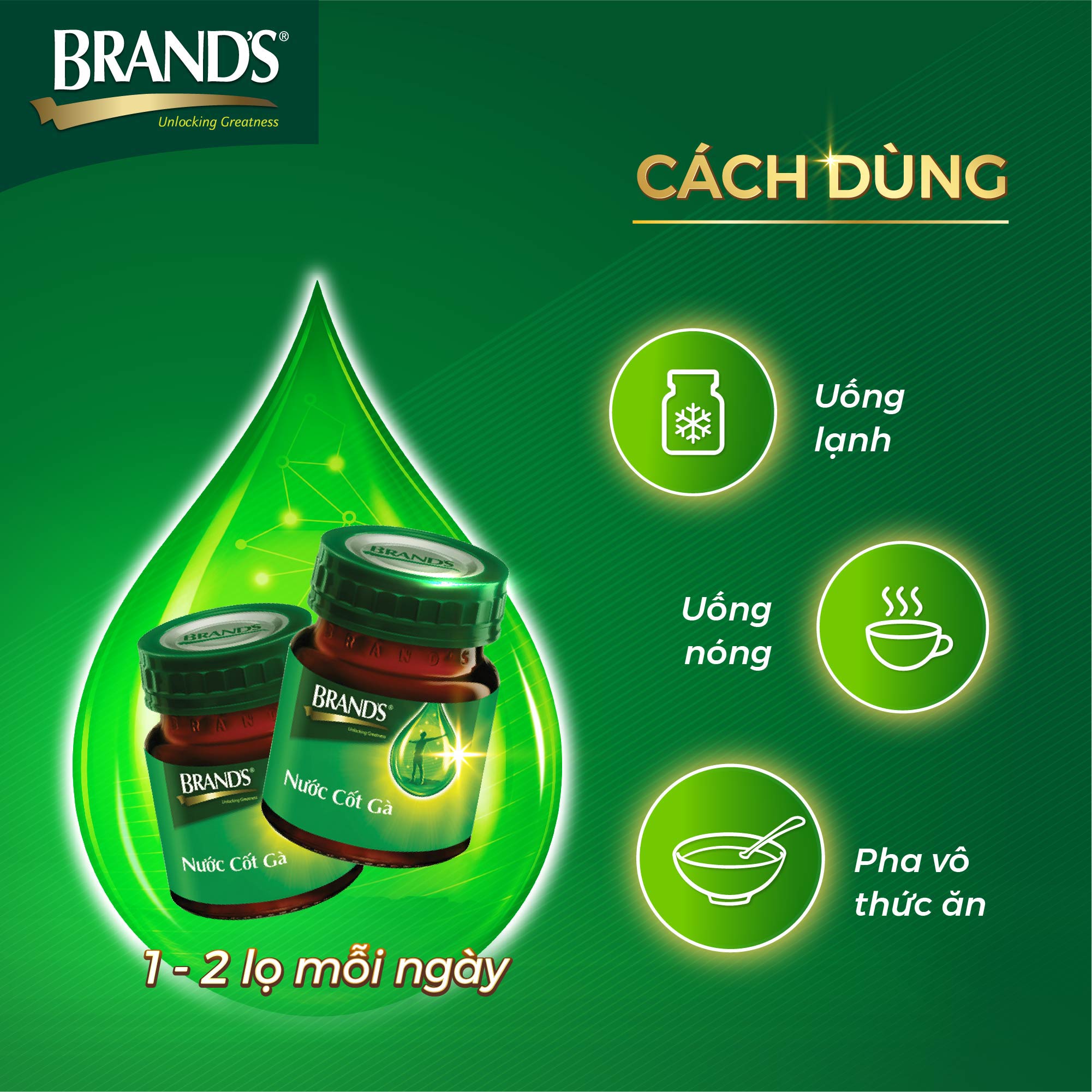 Combo 3 Hộp 6 Chai Nước Cốt Gà BRAND'S (70ml/Chai)