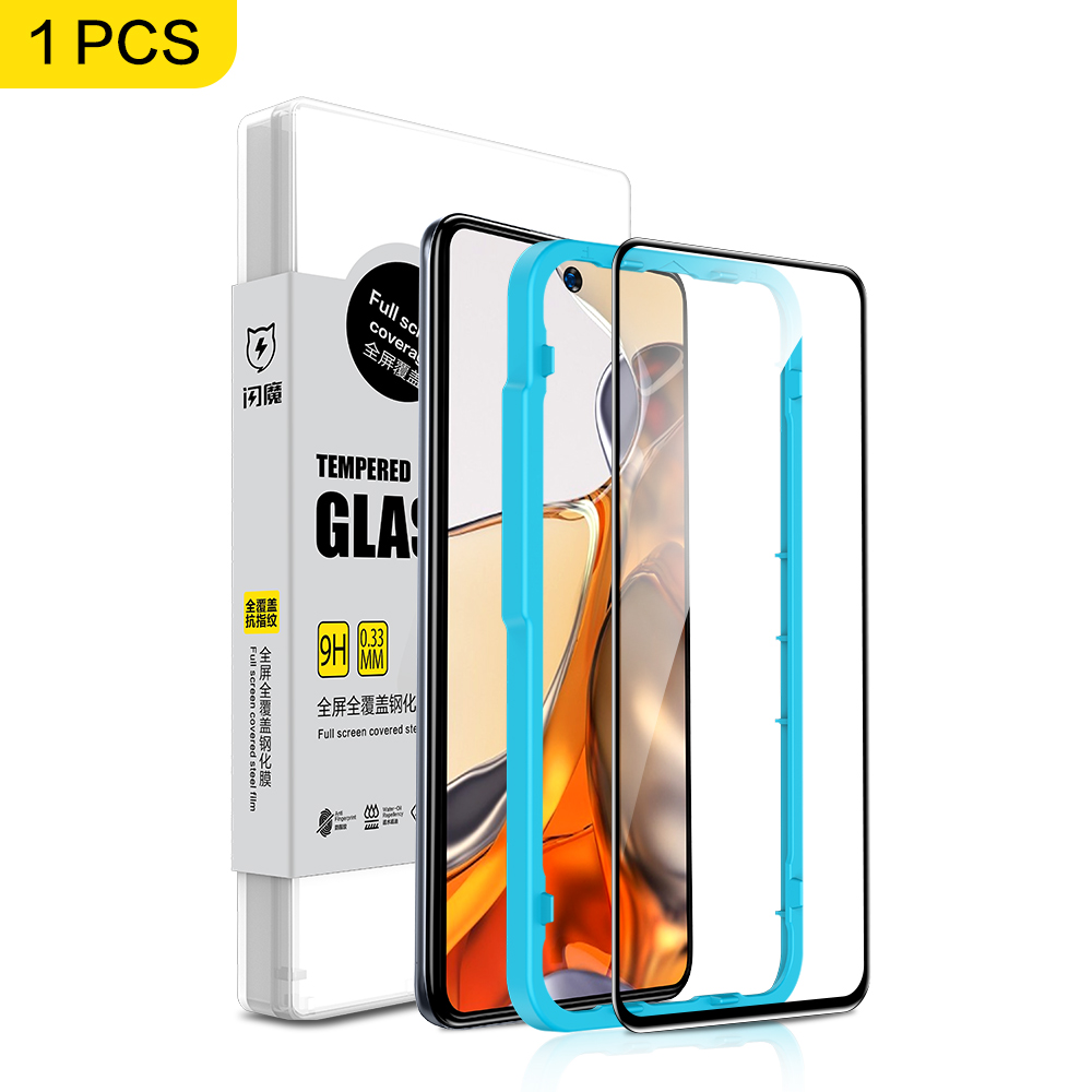 Smartdevil hd full bìa bảo vệ màn hình cho mi 11t 12t pro 10t 9t pro 10t lite kính cường lực chống dấu vân tay rõ ràng