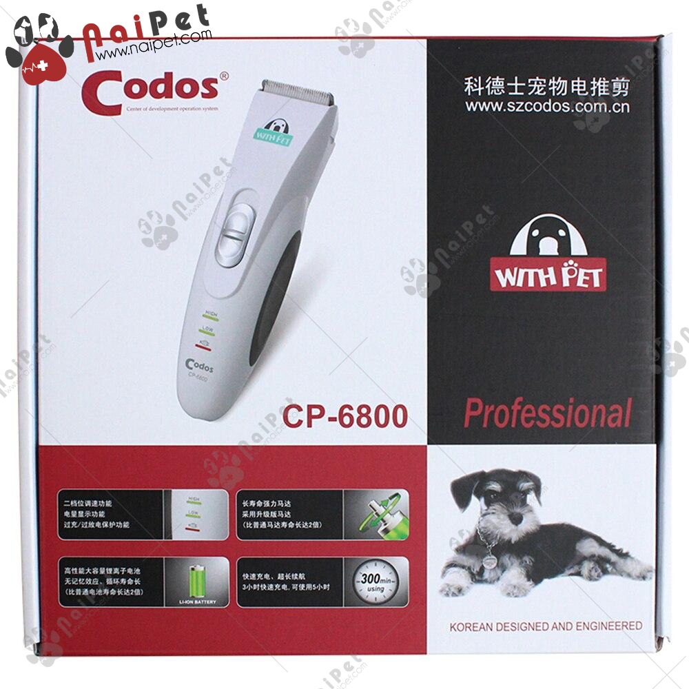 Tông Đơ Cắt Tỉa Lông Chó Mèo Codos CP 6800 Hãng