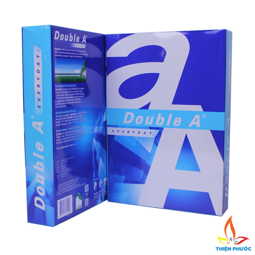 Giấy A4 Double A 80gsm dày 500 tờ THIỆN PHƯỚC