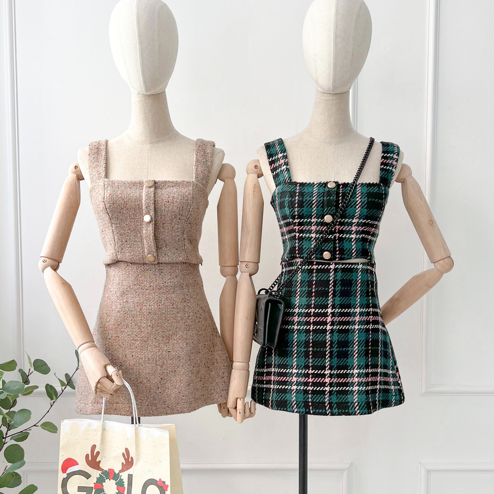 SET POMILA - Set chân váy và áo tweed