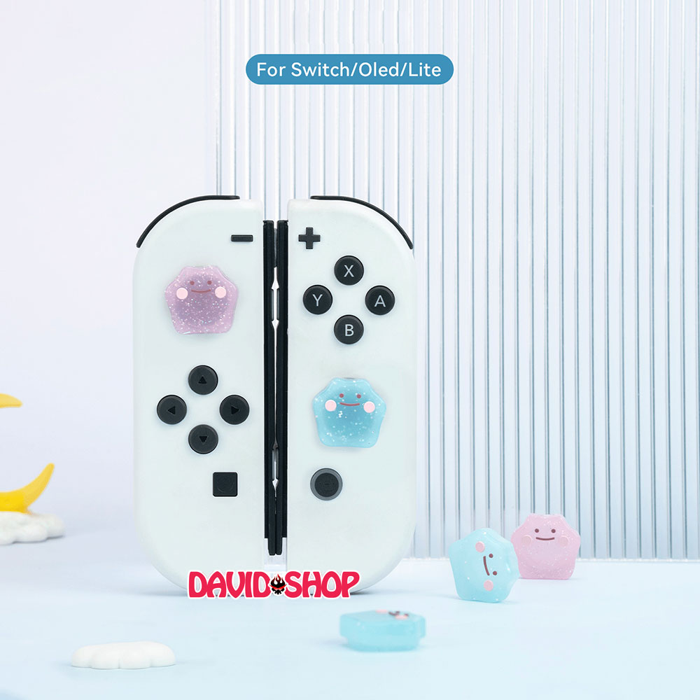 [Moncon] Núm bọc analog Ditto (Pokémon) cao cấp cho Joy-Con - Nintendo Switch OLED, V1, V2, Lite