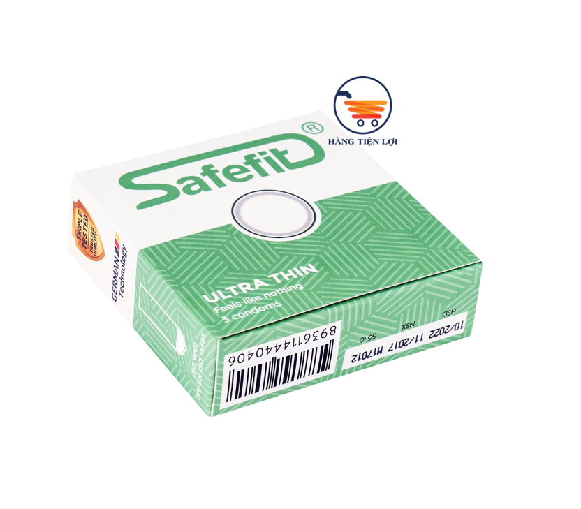 Bao cao su Siêu mỏng Safe Fit Untra thin - 3 chiếc
