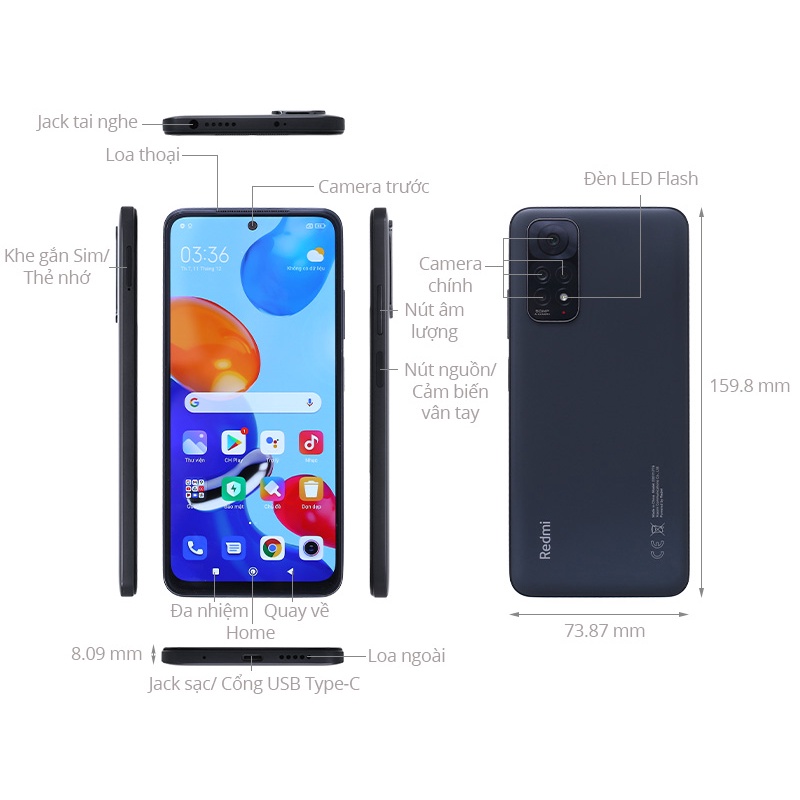Điện Thoại Xiaomi Redmi Note 11 (4GB/128GB) Chính Hãng