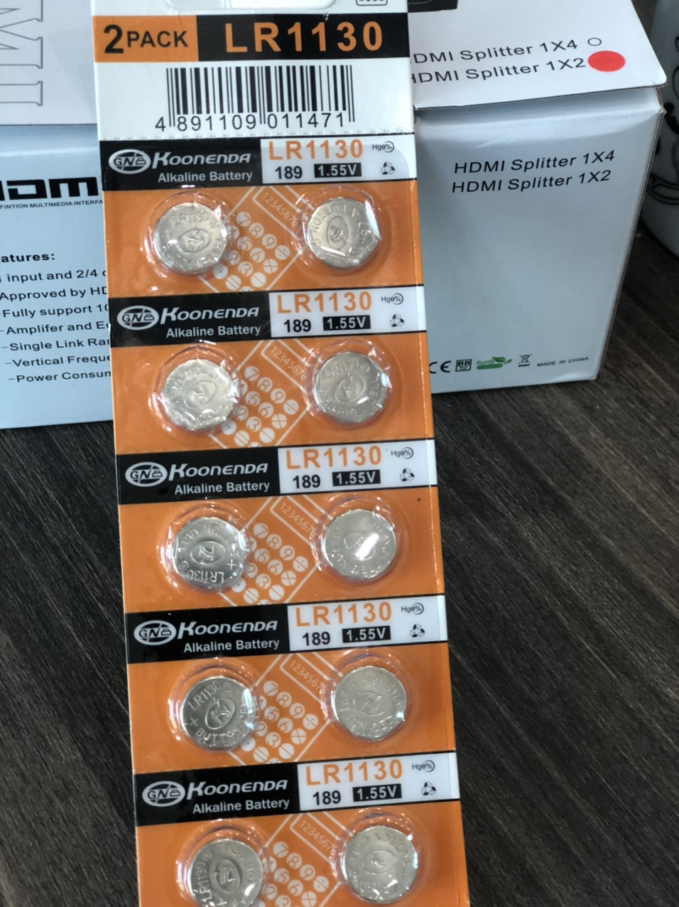 Vỉ 10 viên pin cúc áo LR1130