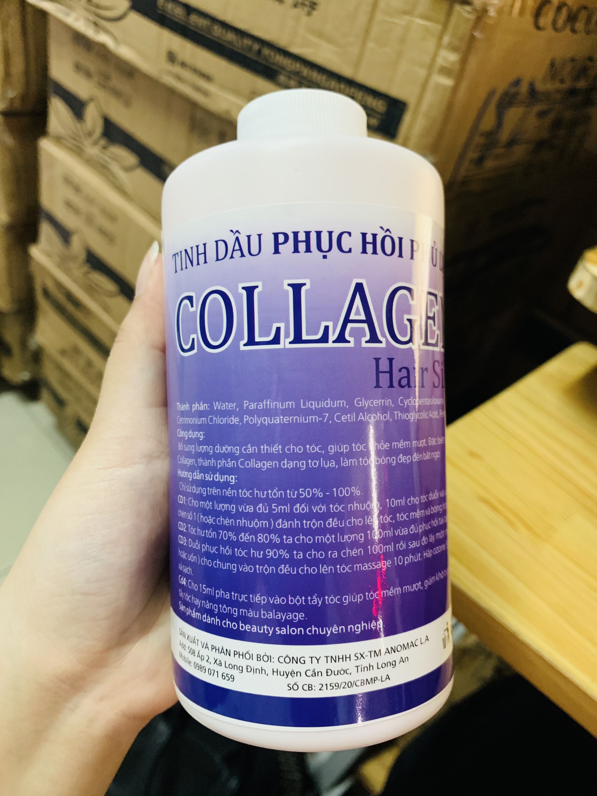 Tinh dầu phục hồi phủ lụa Collagen Hair Sille - 500ML/1000ML