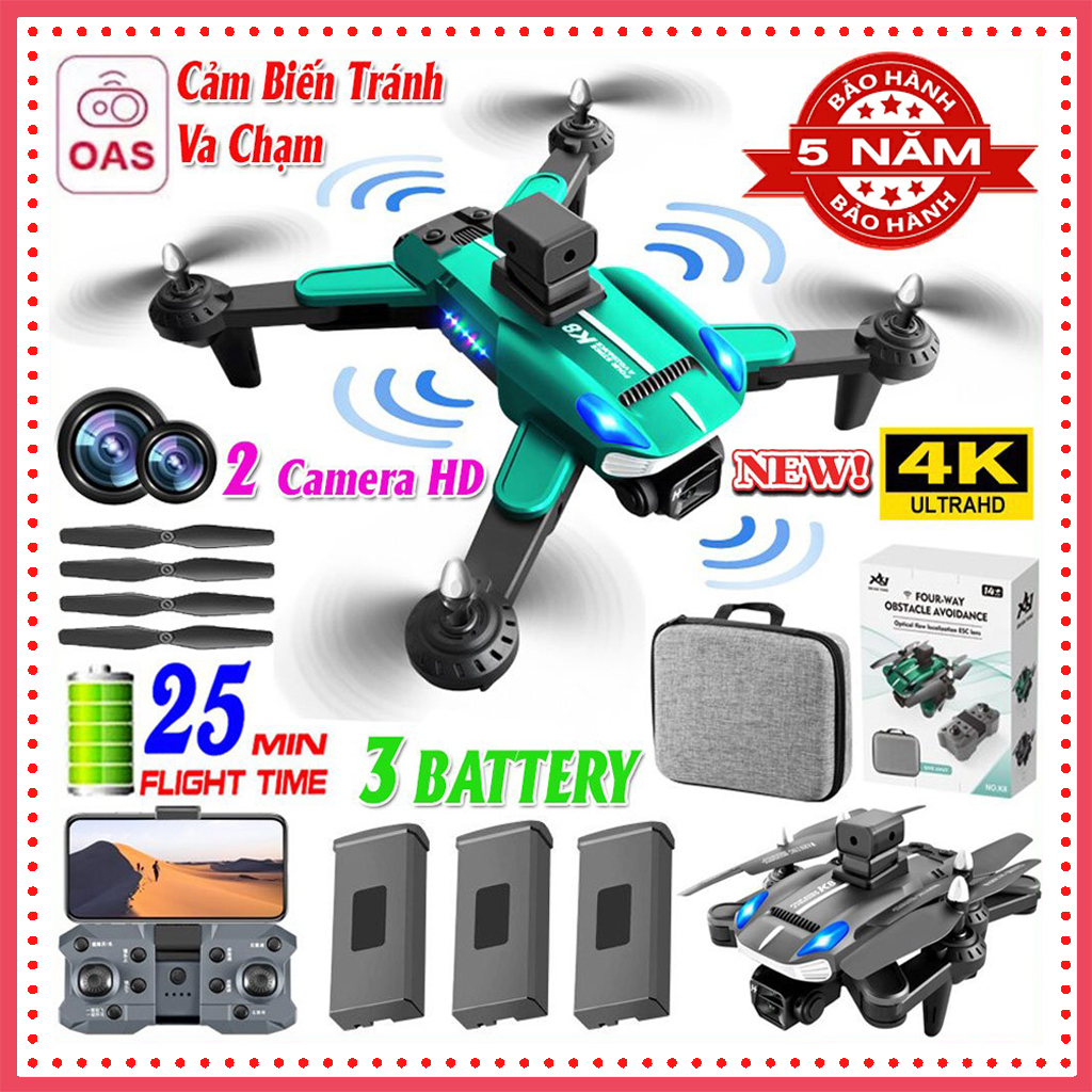 Flycam Chính Hãng K8 PRO MAX - Flaycam - Fly cam Giá Rẻ
