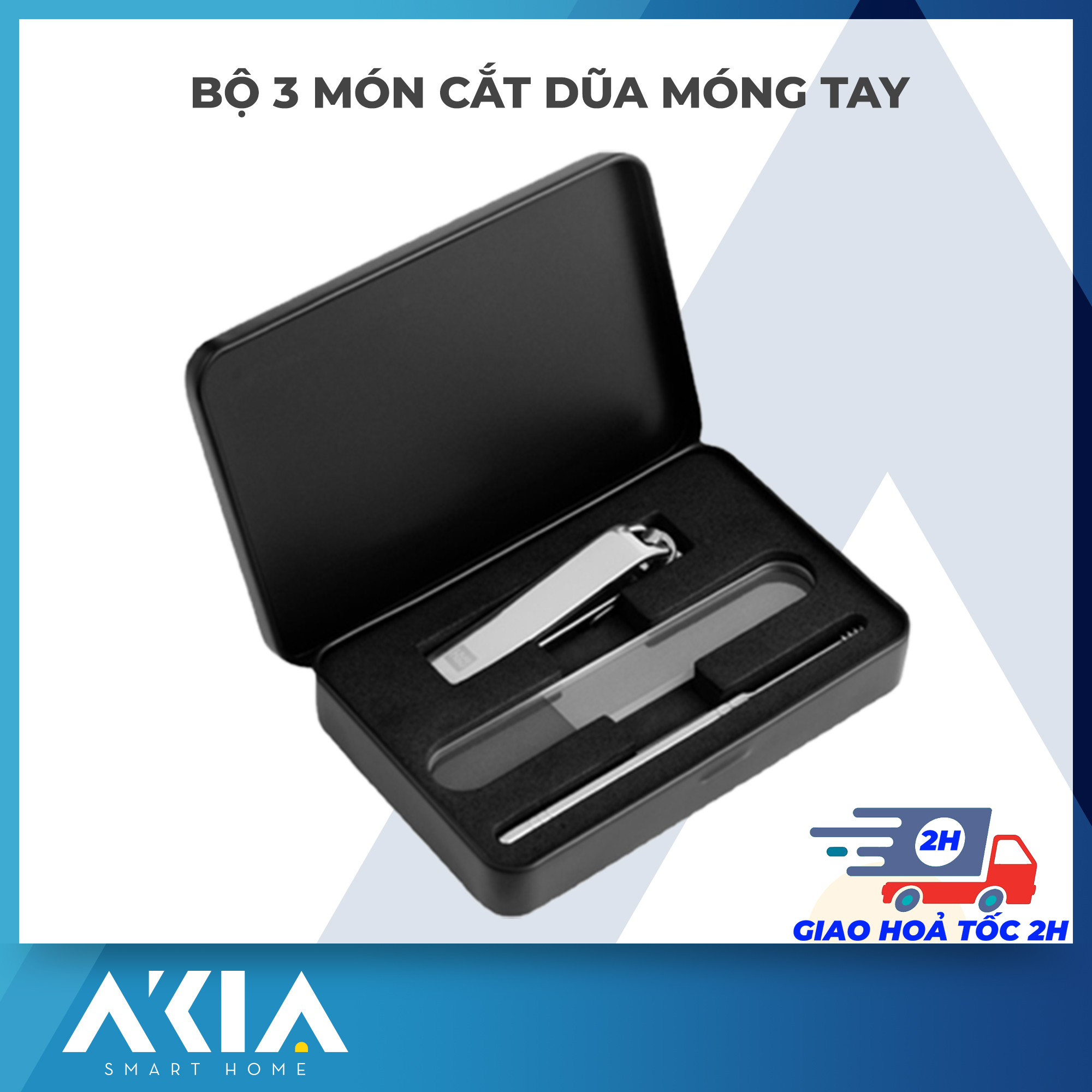 Set of nail files, including nail clippers, nail files, otters box compact handy, easy to carry