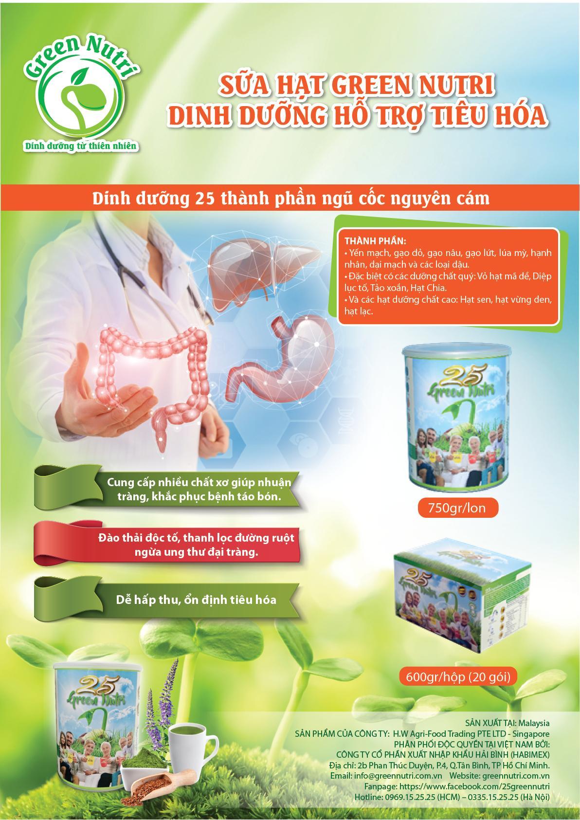 Sữa hạt ngũ cốc 25 Green Nutri