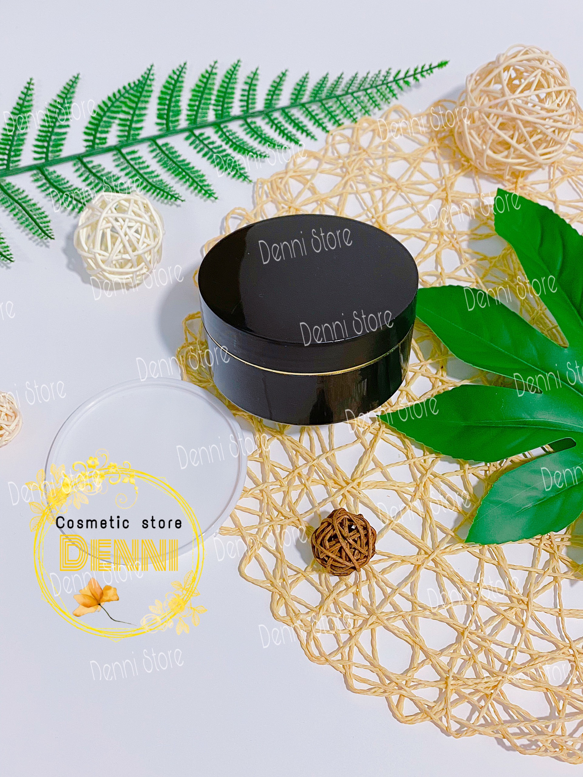 Hủ đựng kem 200g có độn đáy màu đen