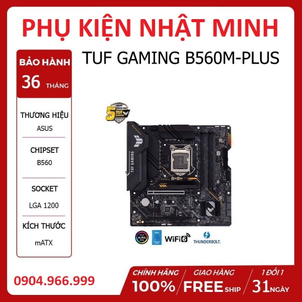 Bảng giá Mainboard ASUS TUF GAMING B560M-PLUS Intel B560, Socket 1200, m-ATX, 4 khe Ram DDR4) Phong Vũ