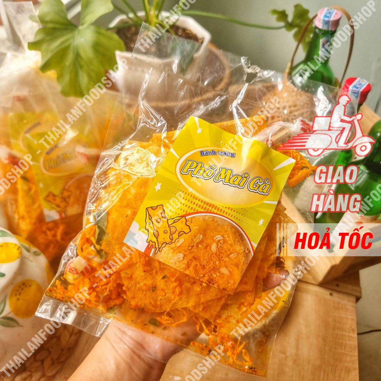 Bánh Tráng Phô Mai Mix Khô Gà