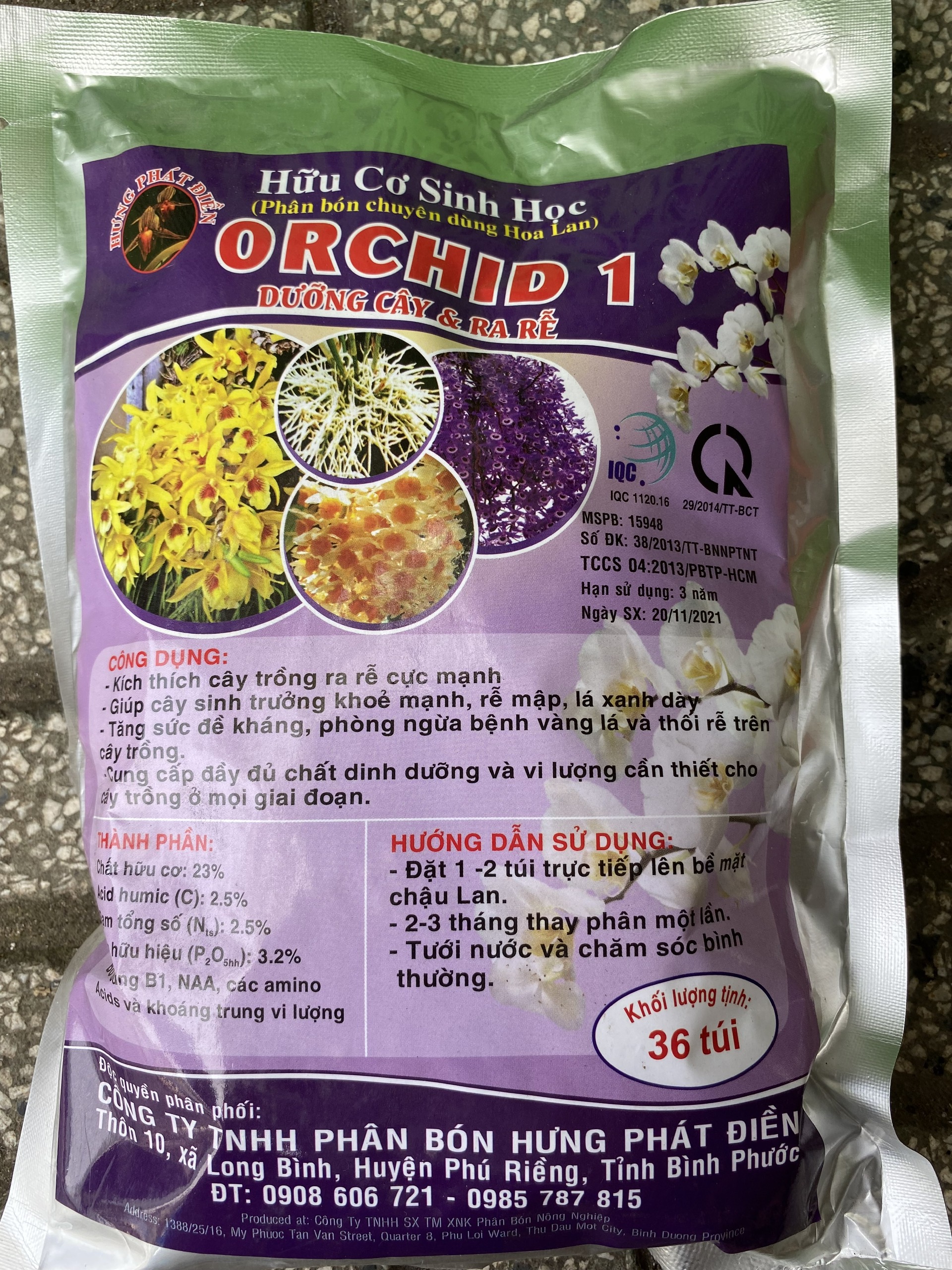 Phân túi lưới hữu cơ sinh học orchid 1 chuyên dưỡng cây và ra rễ cho hoa lan gói 36 túi