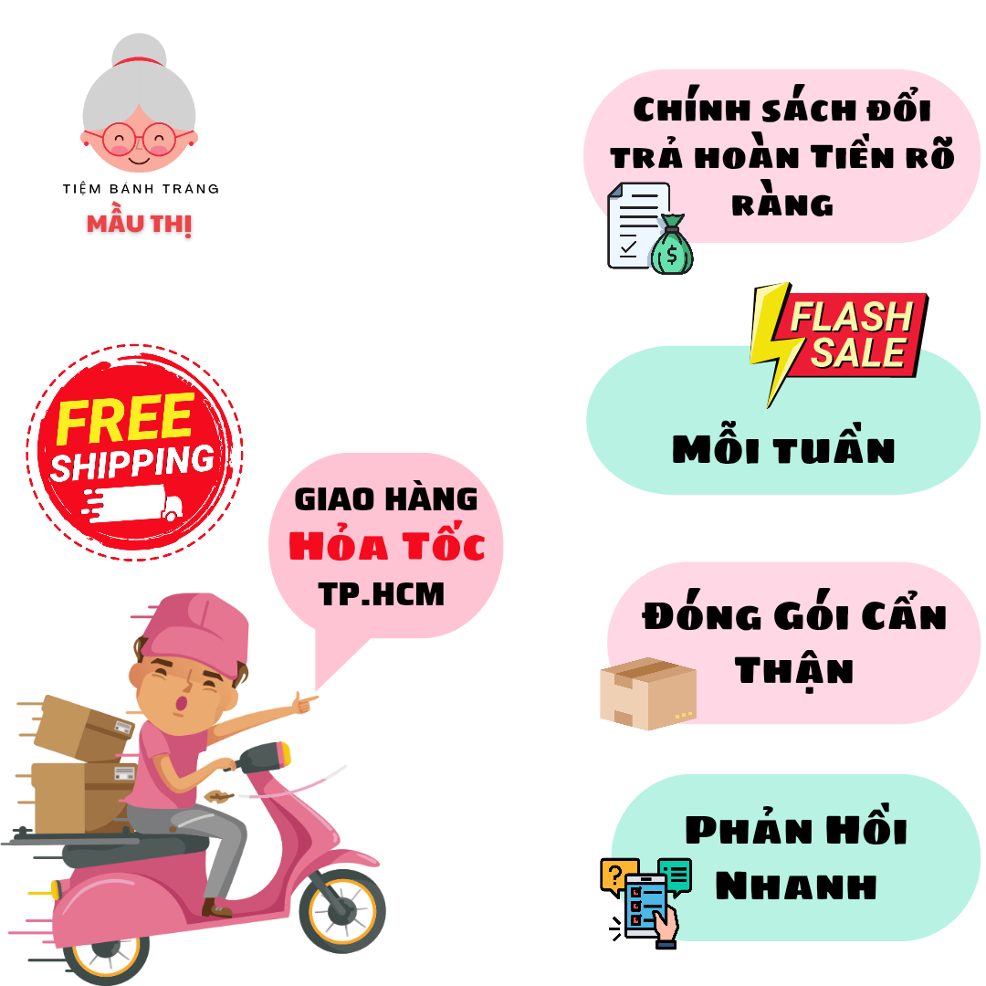Combo Siêu Bơ 500g Bánh Tráng + 500g Bơ Hột Gà + 400g Muối Tép Hành Phi