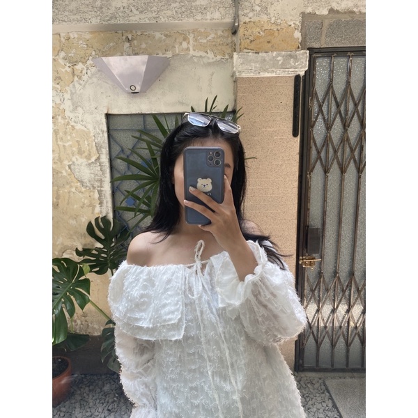 Jun Top áo trễ vai