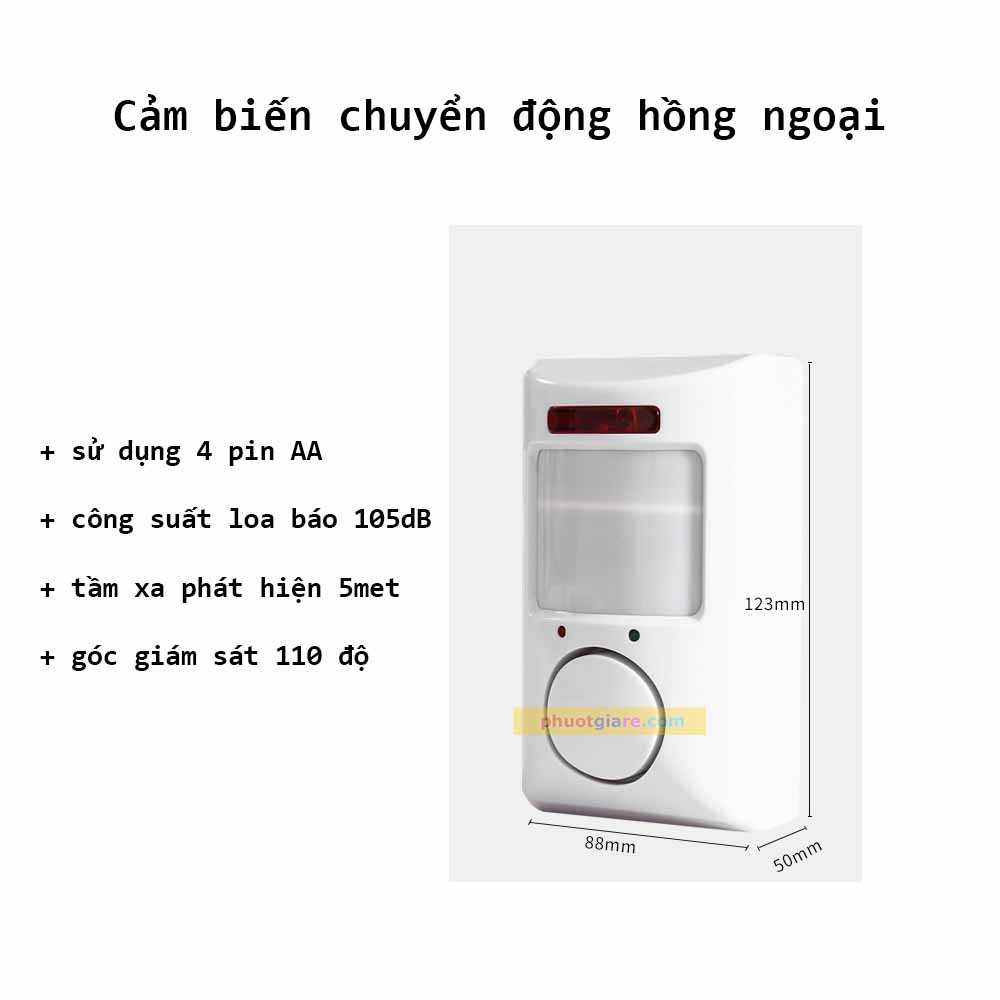 Bộ báo động không dây có điều khiển từ xa