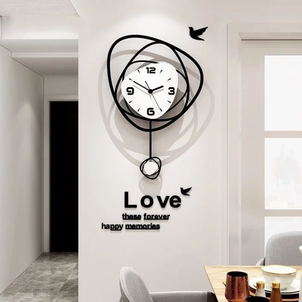 Đồng hồ treo tường quả lắc CL041 - Trang trí phòng khách - Kích thước: 35x52.5, 40x60 cm bán chạy